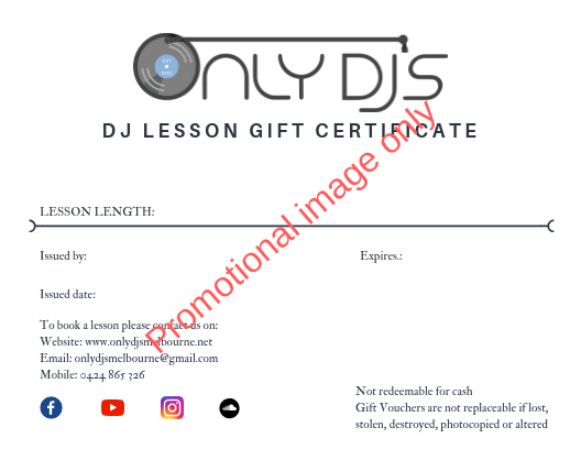 DJ lesson gift voucher