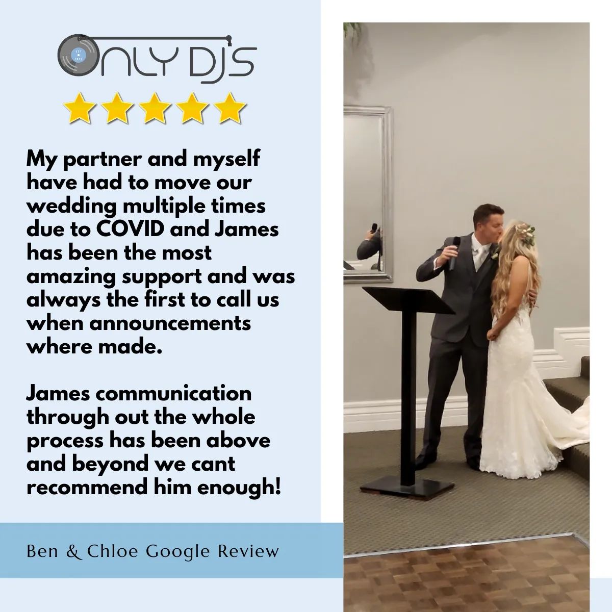 Highly recommended Wedding DJ